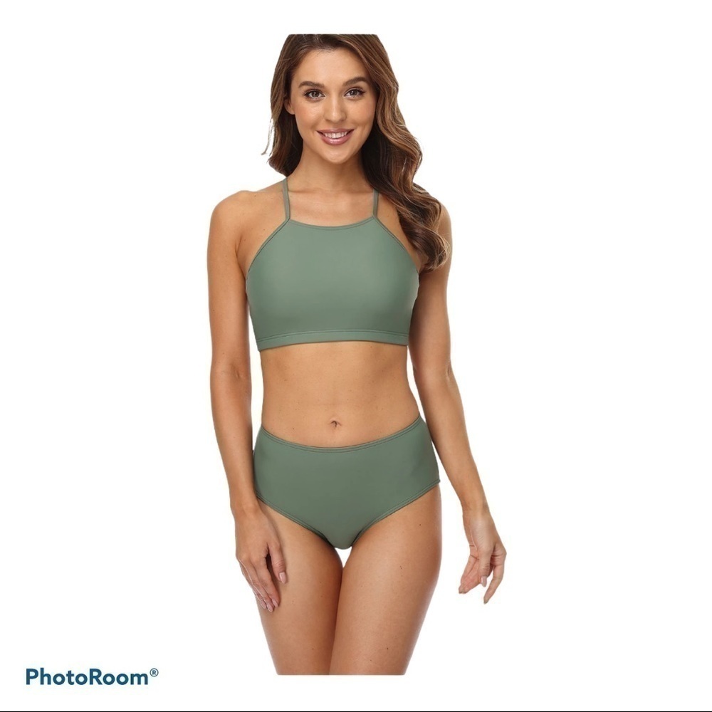 charmo army green bikini set